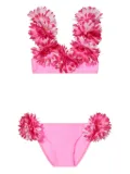 SELINIACTION KIDS flower-embellished bikini - Pink