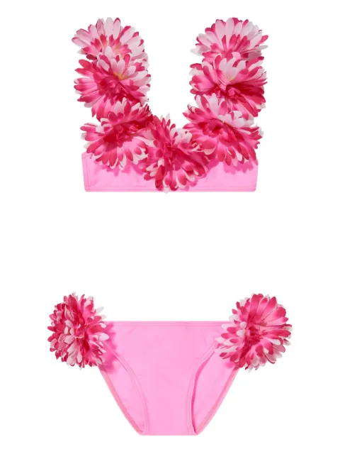 SELINIACTION KIDS flower-embellished bikini