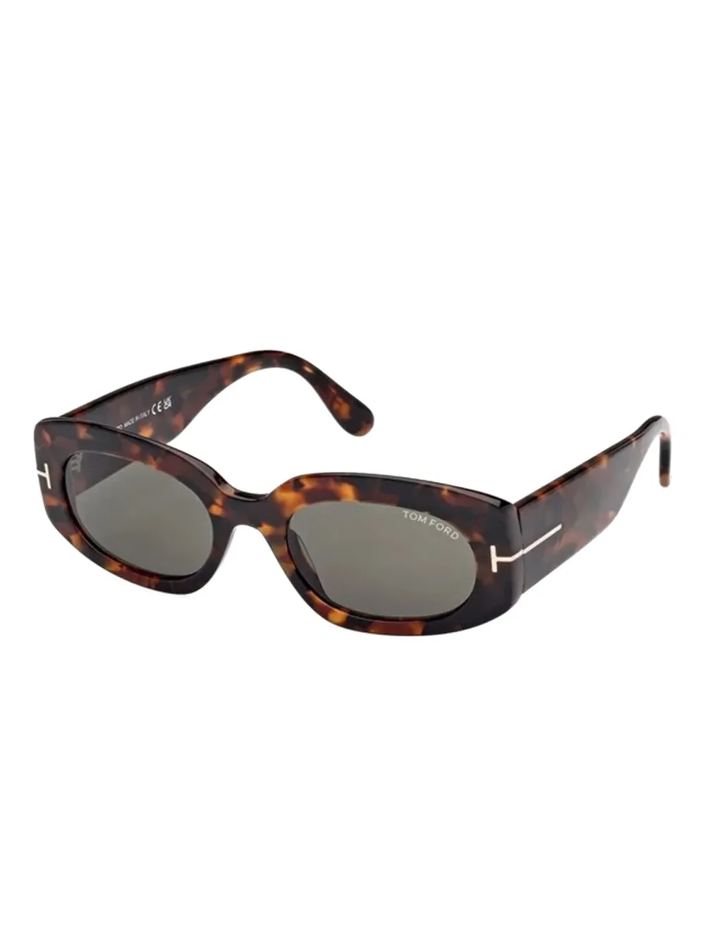 TOM FORD Cielle oval-frame sunglasses Bruin