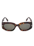 TOM FORD Eyewear Cielle oval-frame sunglasses - Brown