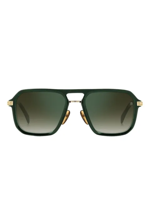 DAVID BECKHAM EYEWEAR gold-detail square sunglasses