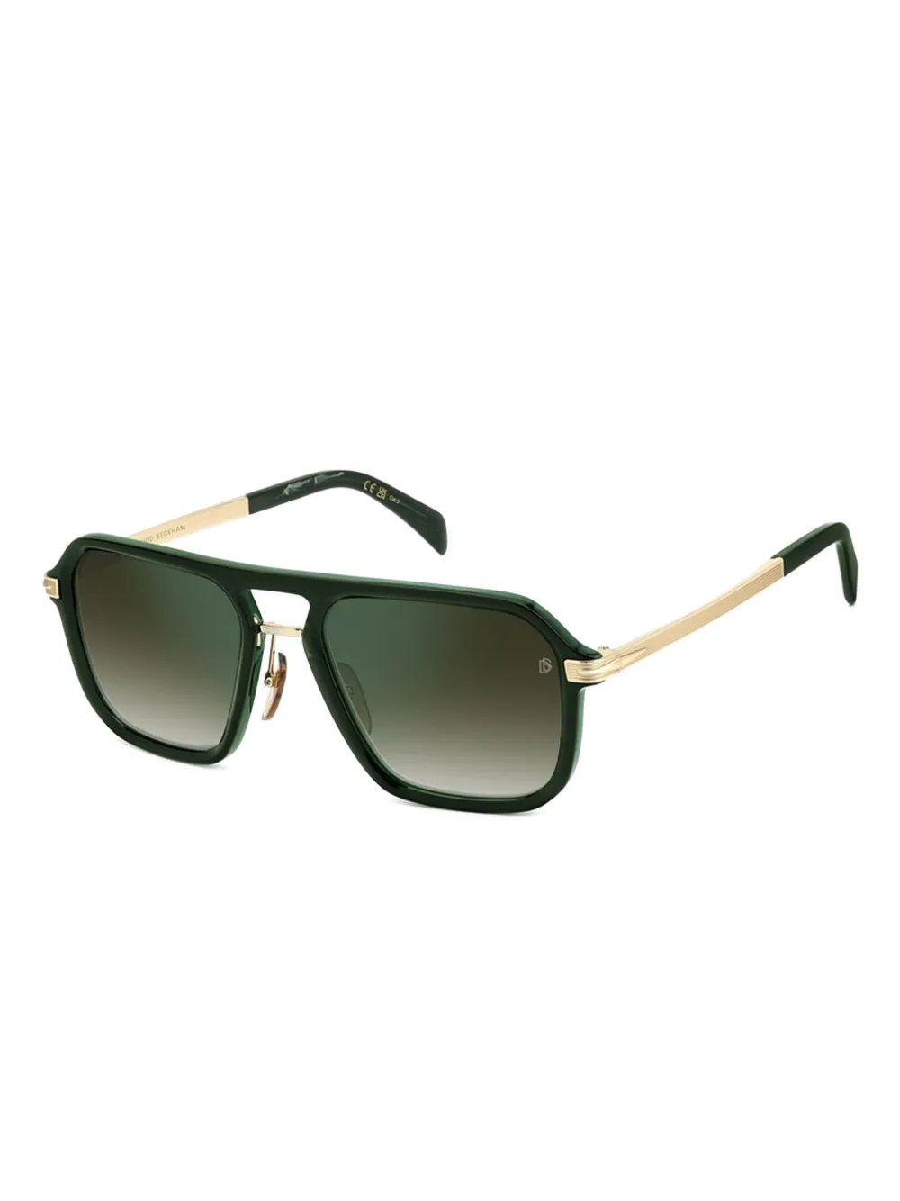 DAVID BECKHAM EYEWEAR gold-detail square sunglasses Goud
