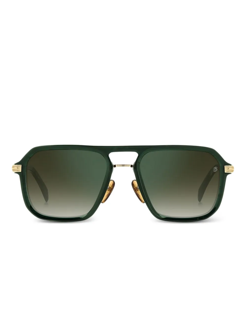 DAVID BECKHAM EYEWEAR gold-detail square sunglasses Goud