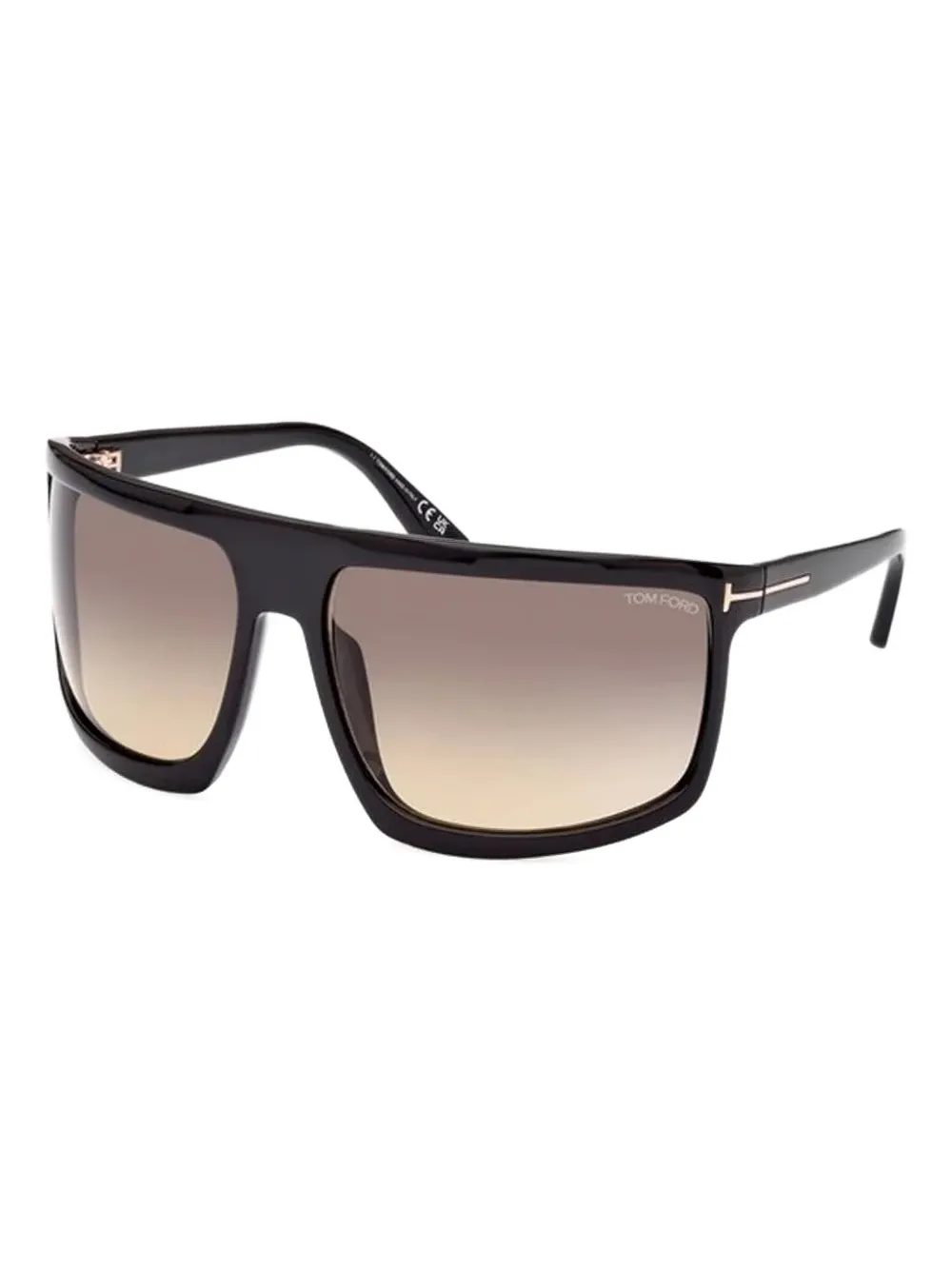 TOM FORD Eyewear shiny black square sunglasses Zwart