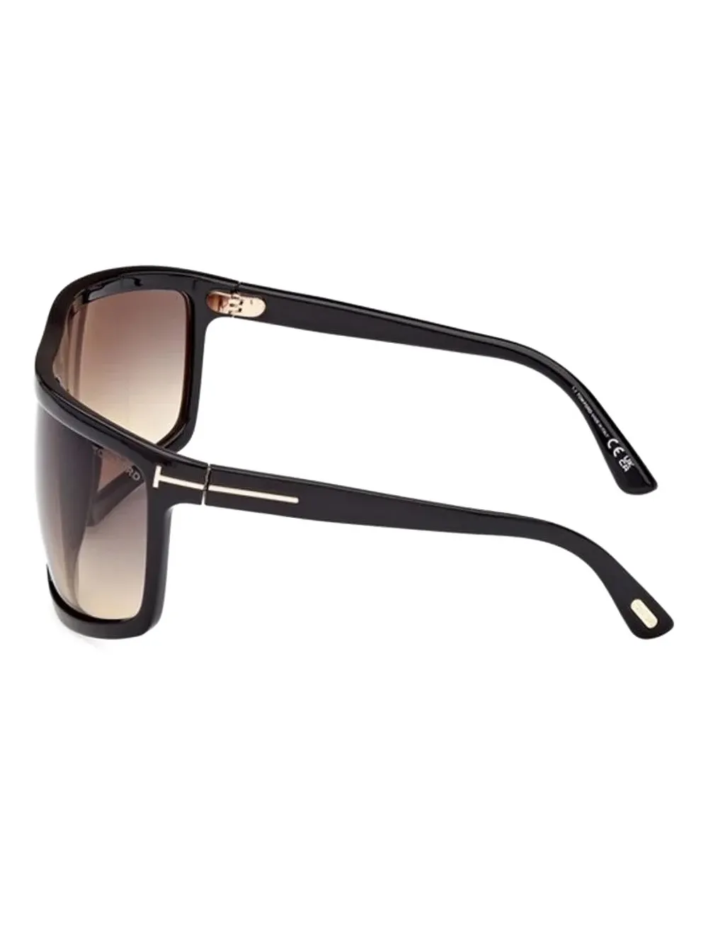 TOM FORD Eyewear shiny black square sunglasses Zwart