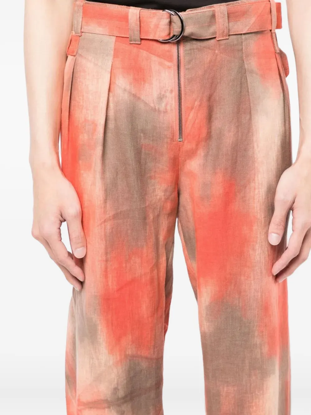 Emporio Armani Plooibroek met tie-dye print Rood