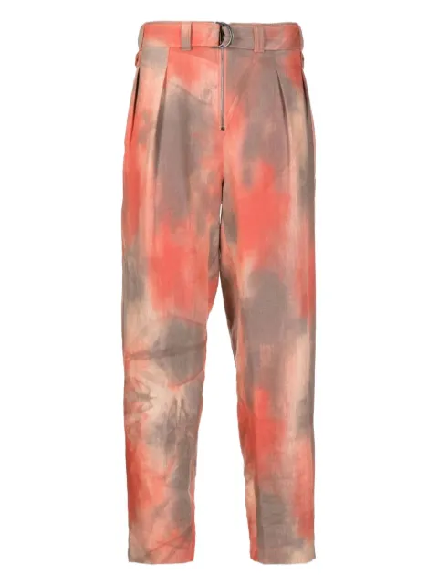 Emporio Armani pleated tie-dye trousers