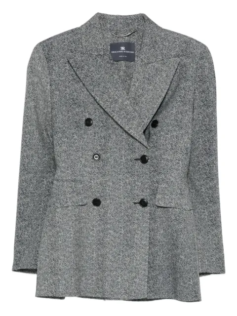 Ermanno Scervino herringbone double-breasted blazer