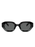 Emporio Armani acetate geometric sunglasses - Black