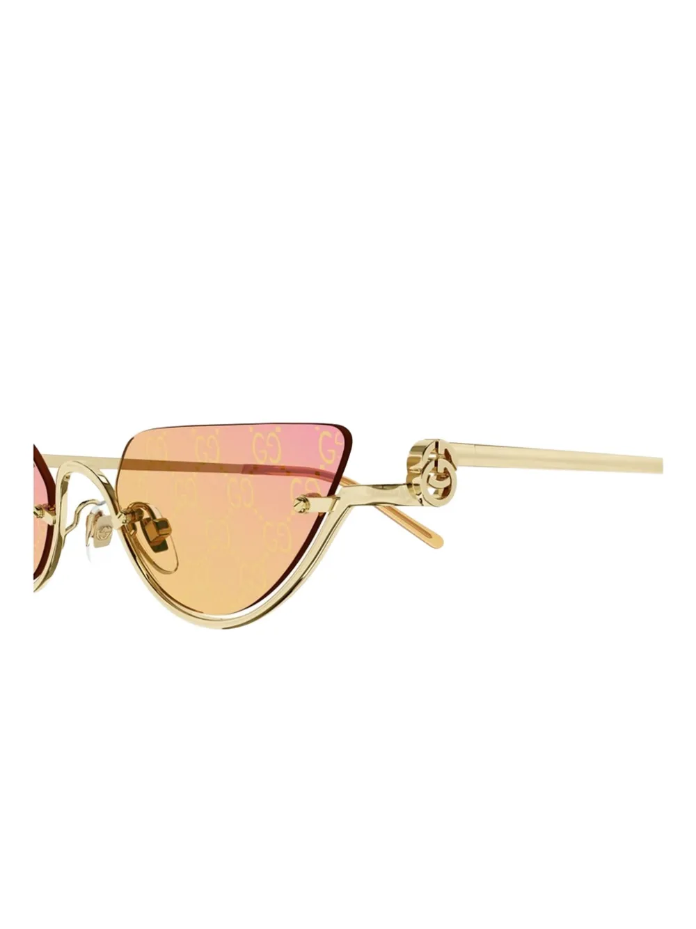 Gucci Eyewear GG1603S logo cat-eye sunglasses Goud