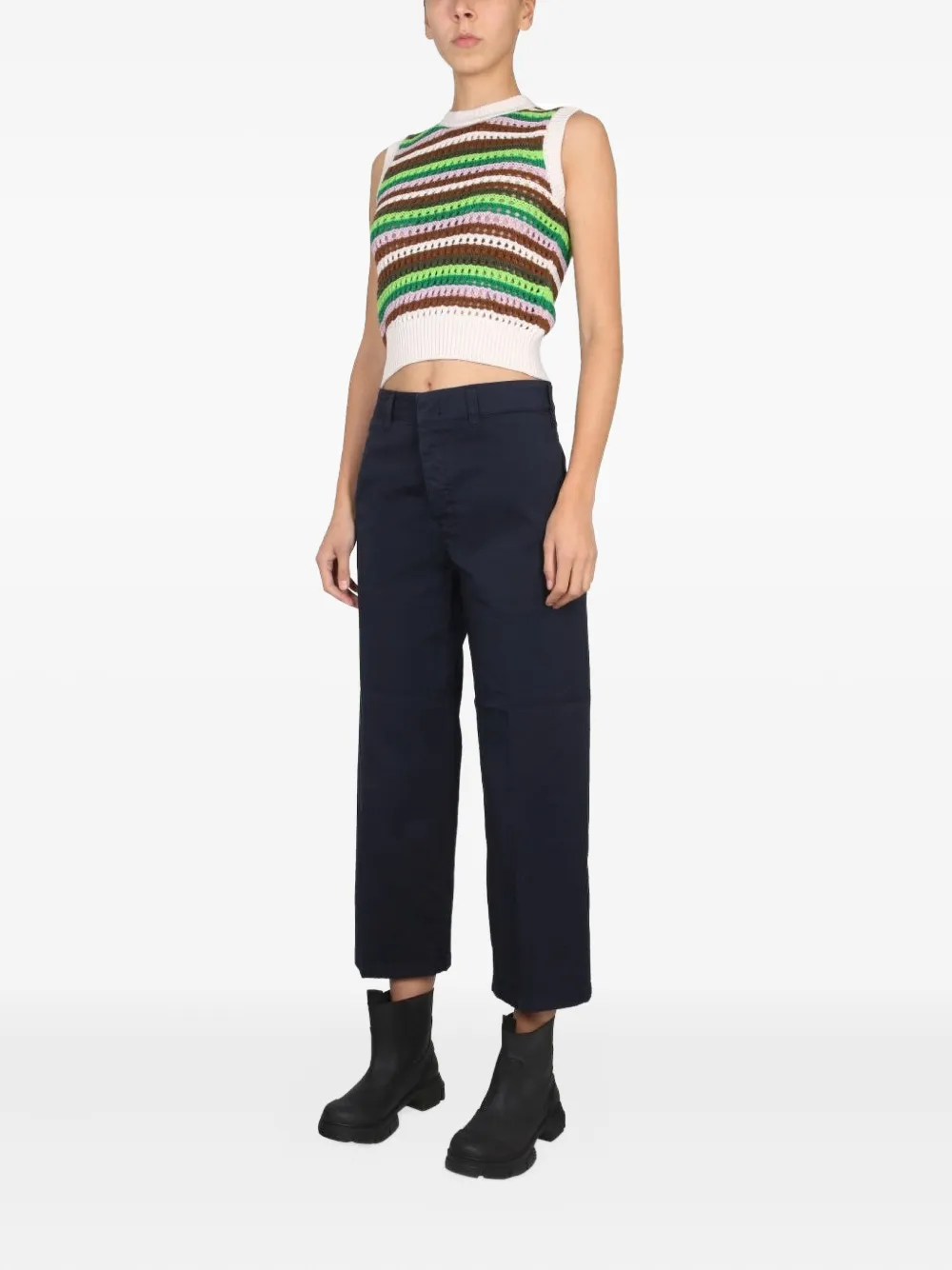 Department Five Concealed-fastening Trousers In Blue