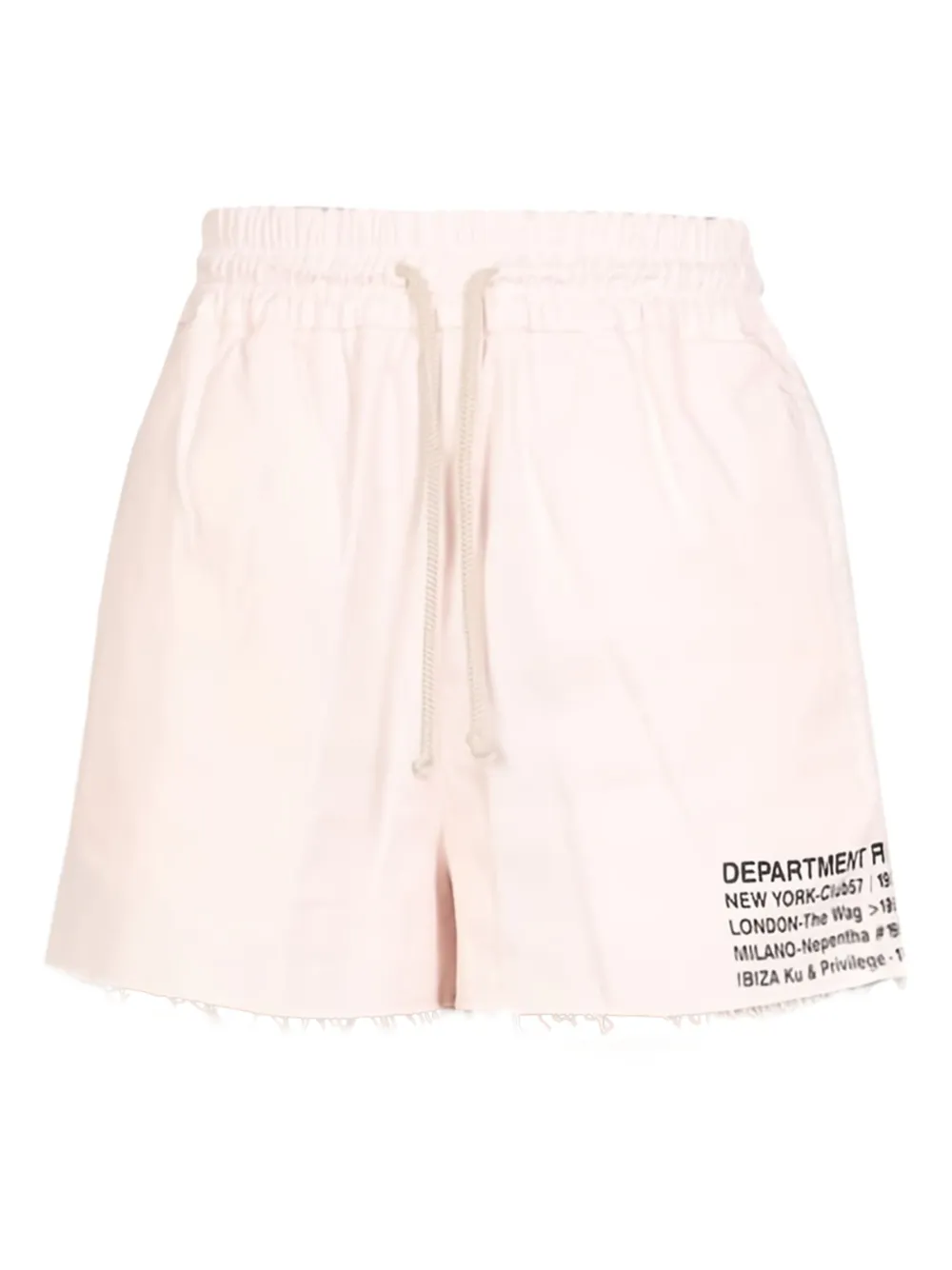 Department 5 drawstring frayed shorts - ピンク Department 5 drawstring frayed shorts - ピンク