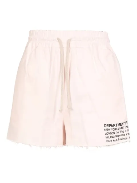 Department 5 drawstring frayed shorts