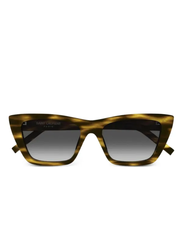 SAINT LAURENT ブラウン キャットアイ サングラス Saint Laurent Eyewear キャットアイ サングラス | ブラウン