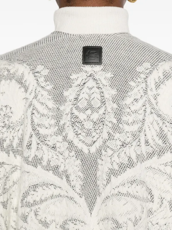 ETRO ペイズリー ポンチョ | ホワイト | FARFETCH JP