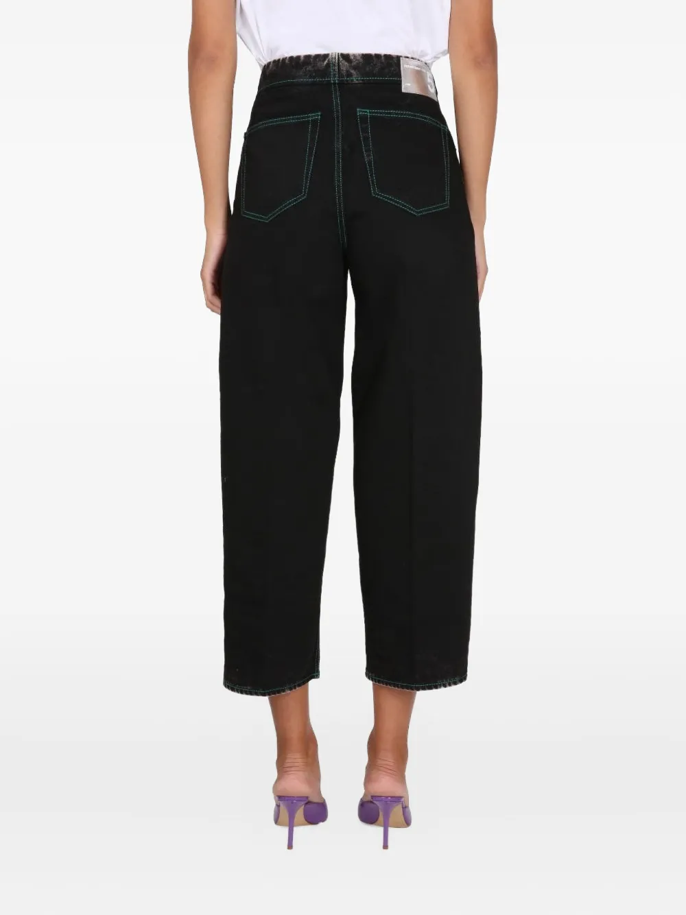 Department Five Button Stitching Jeans In Black