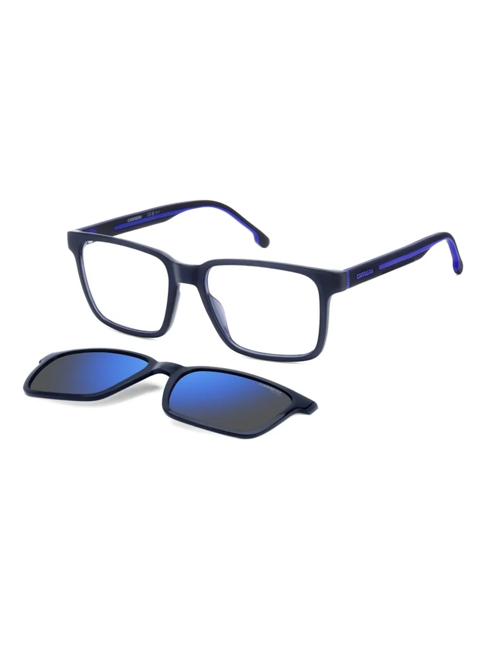 Carrera matte blue clip-on sunglasses Blauw