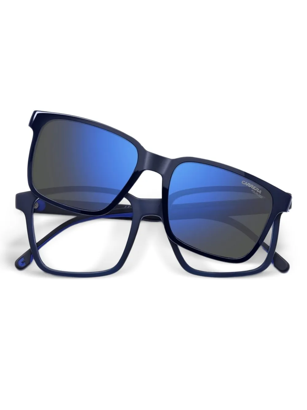 Carrera matte blue clip-on sunglasses Blauw
