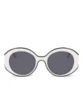 Longchamp round-frame sunglasses - White