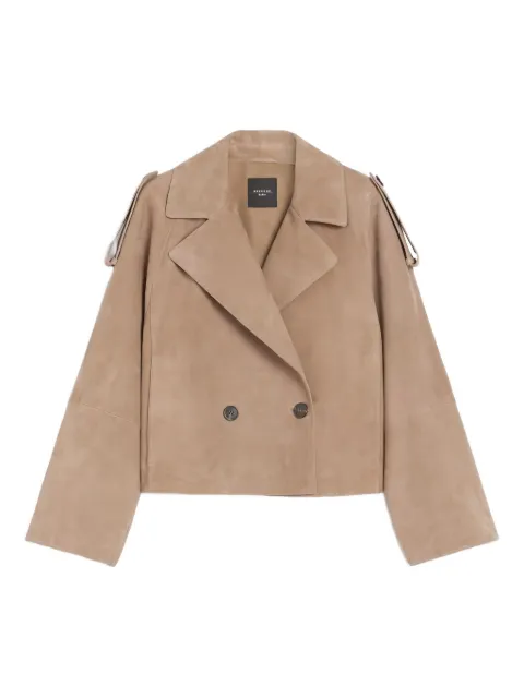 Weekend Max Mara double-breasted suede jacket