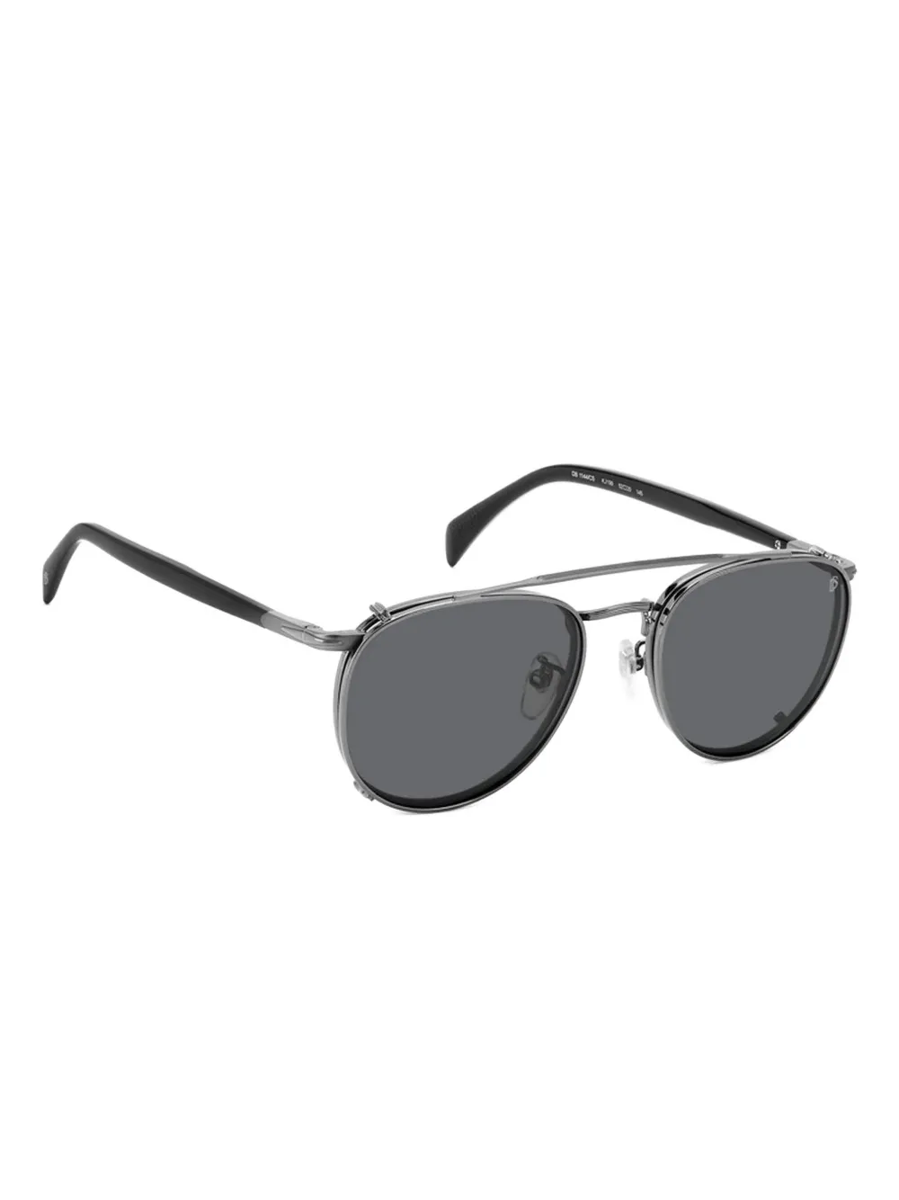 DAVID BECKHAM EYEWEAR clip-on pilot sunglasses Zilver