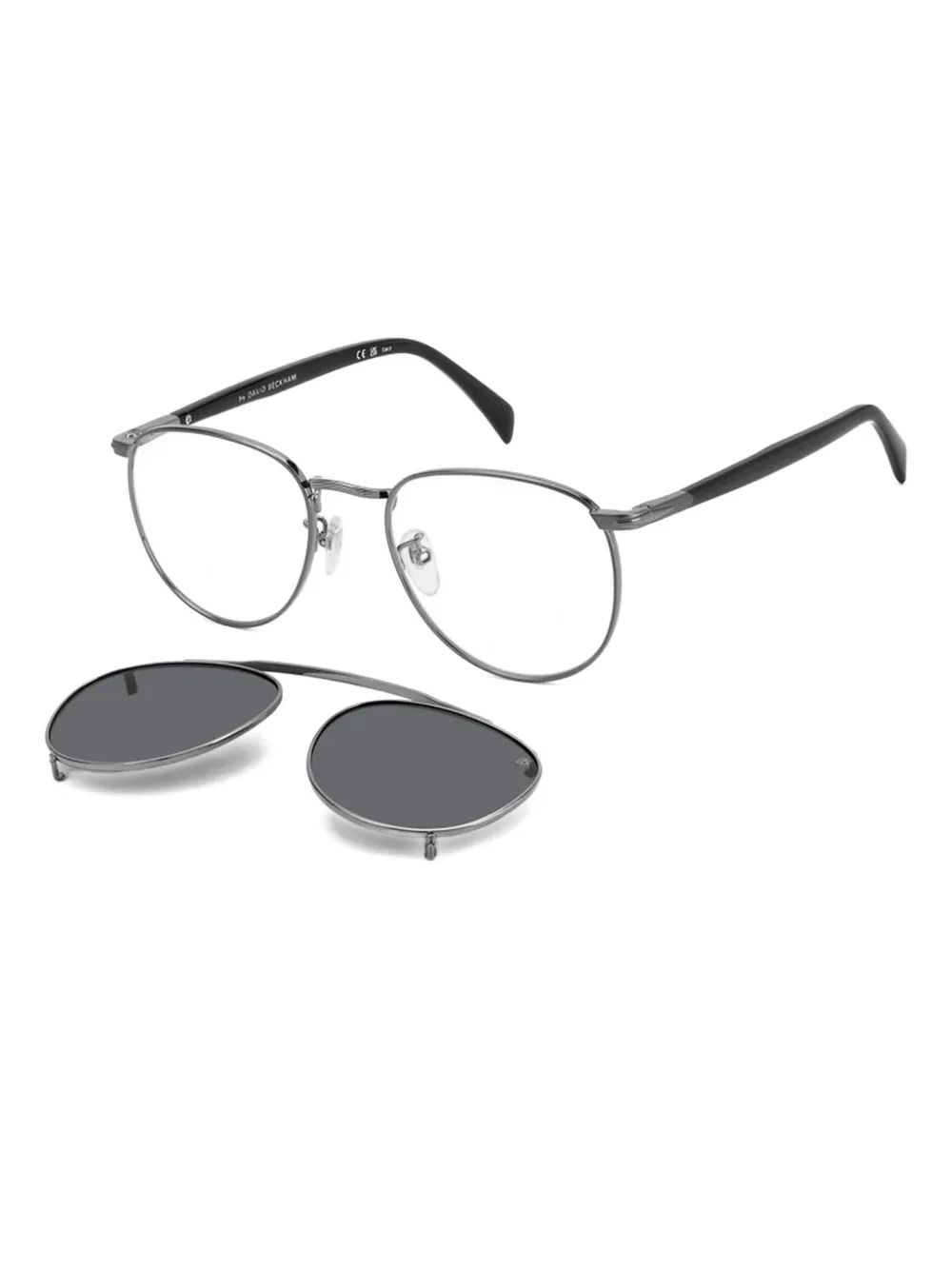DAVID BECKHAM EYEWEAR clip-on pilot sunglasses Zilver