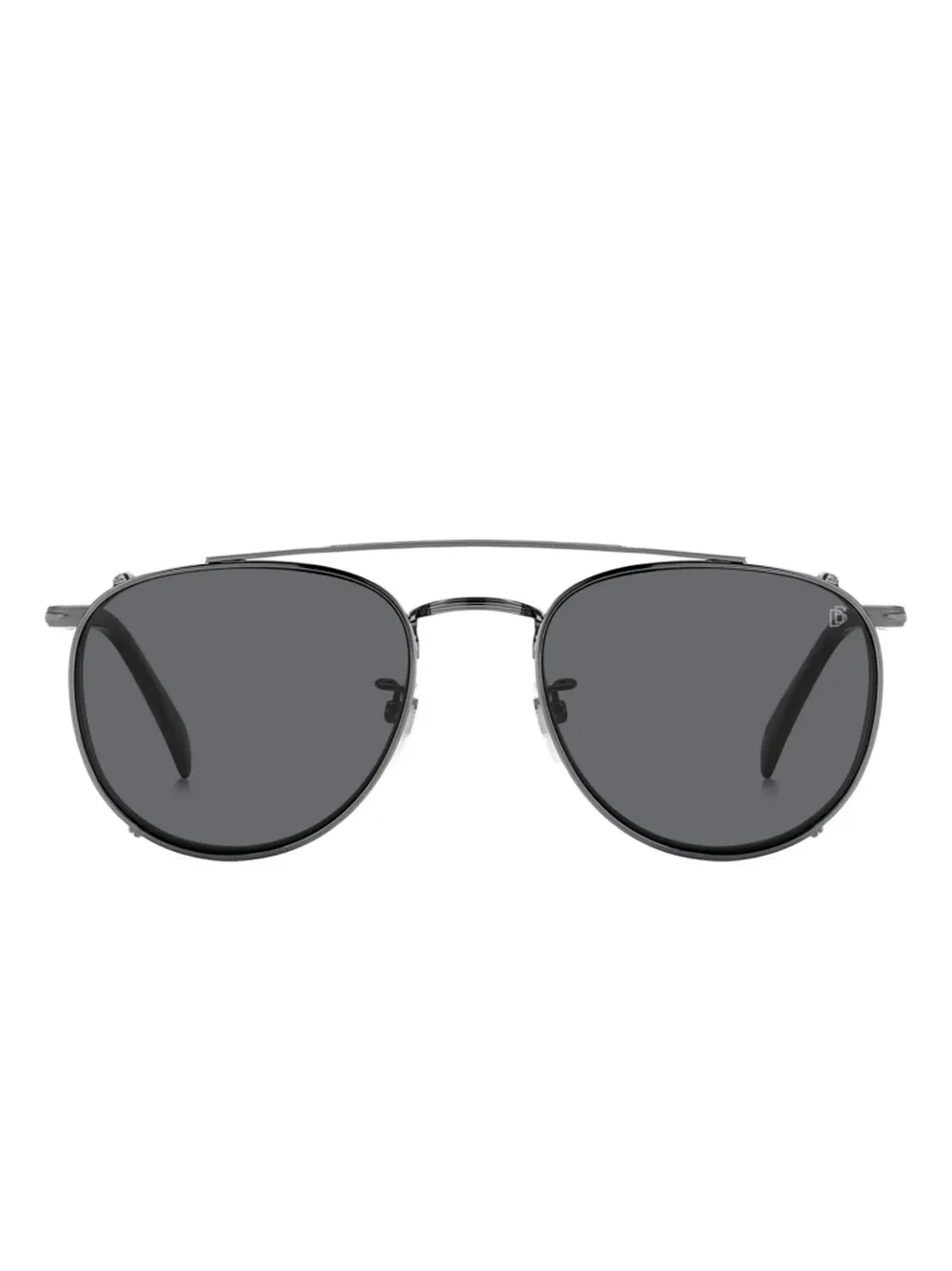 DAVID BECKHAM EYEWEAR clip-on pilot sunglasses - シルバートーン DAVID BECKHAM EYEWEAR clip-on pilot sunglasses - シルバートーン