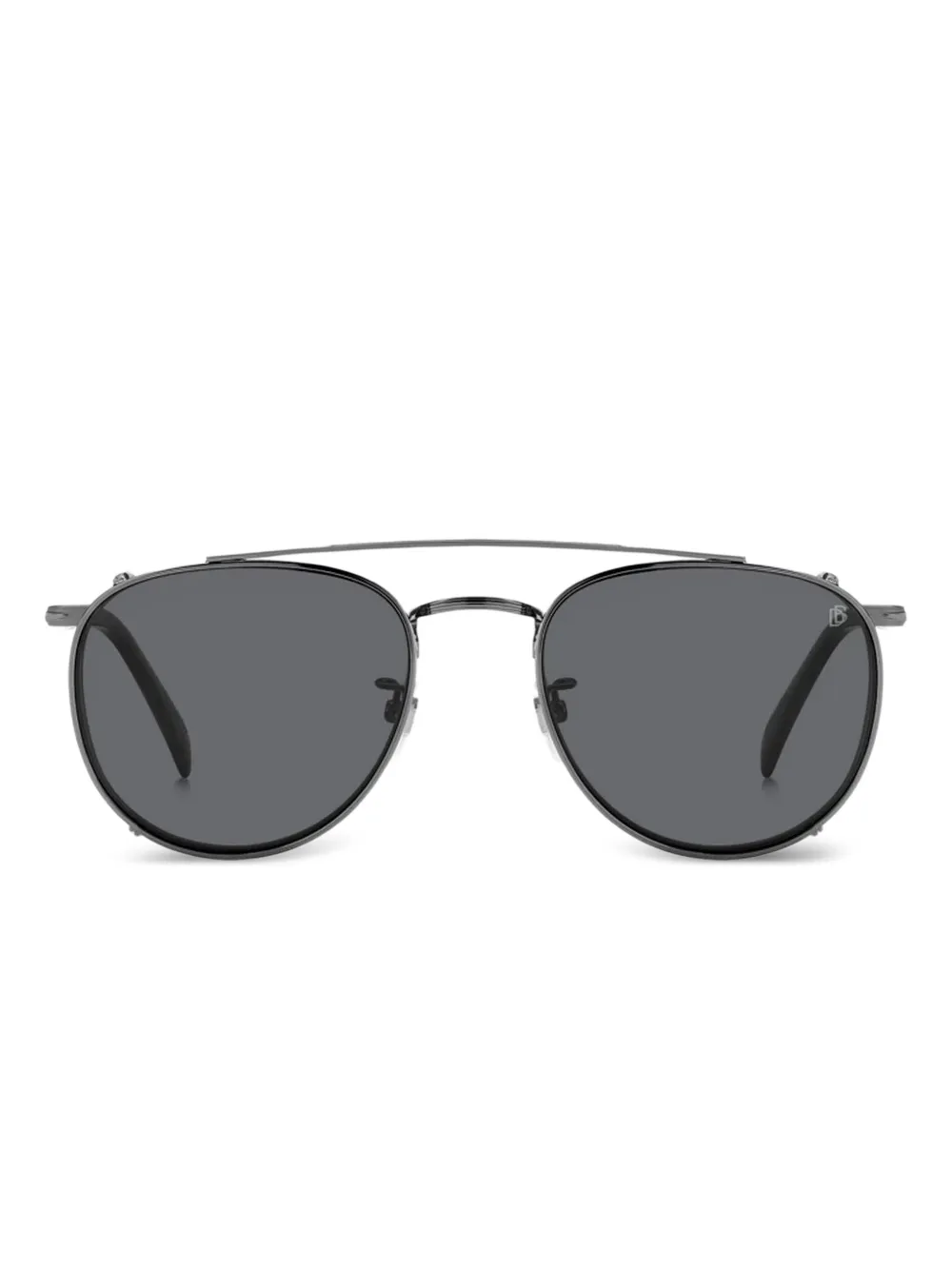 DAVID BECKHAM EYEWEAR clip-on pilot sunglasses - シルバートーン DAVID BECKHAM EYEWEAR clip-on pilot sunglasses - シルバートーン