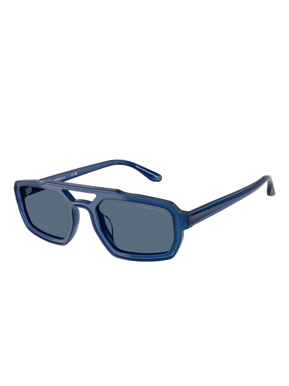 Emporio Armani geometric-frame sunglasses Blauw