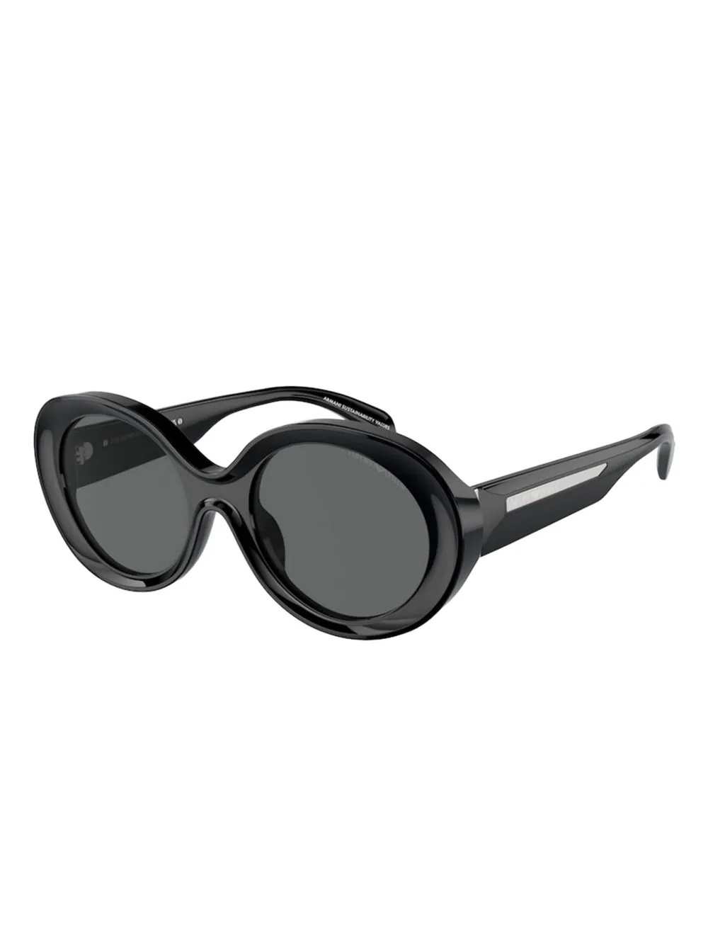 Emporio Armani oval-frame sunglasses Zwart