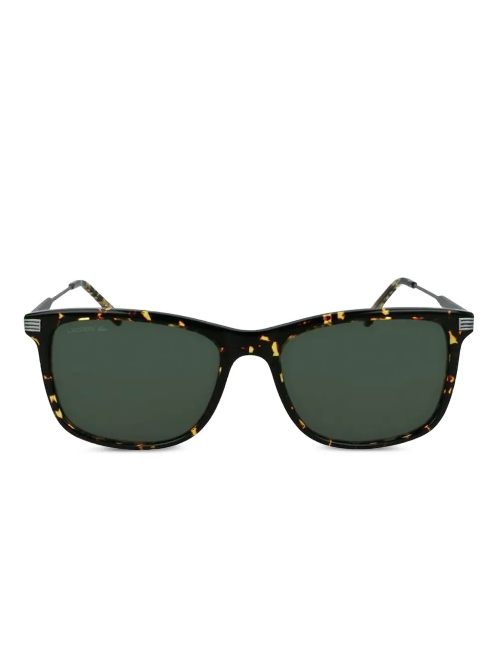 Lacoste tortoiseshell square-frame sunglasses Groen