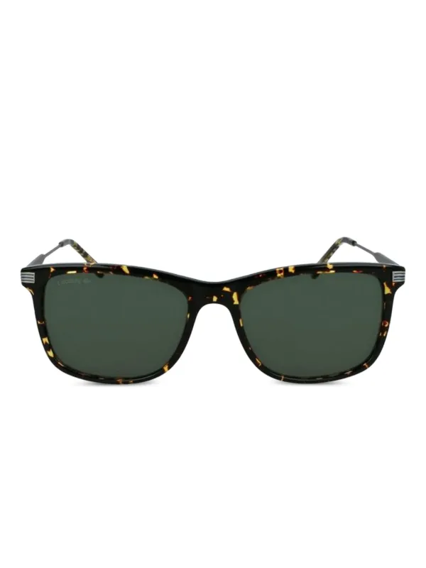Lacoste Tortoiseshell Frame Sunglasses with Green Lenses Lacoste tortoiseshell-frame Sunglasses | Brown | FARFETCH GE main image 3