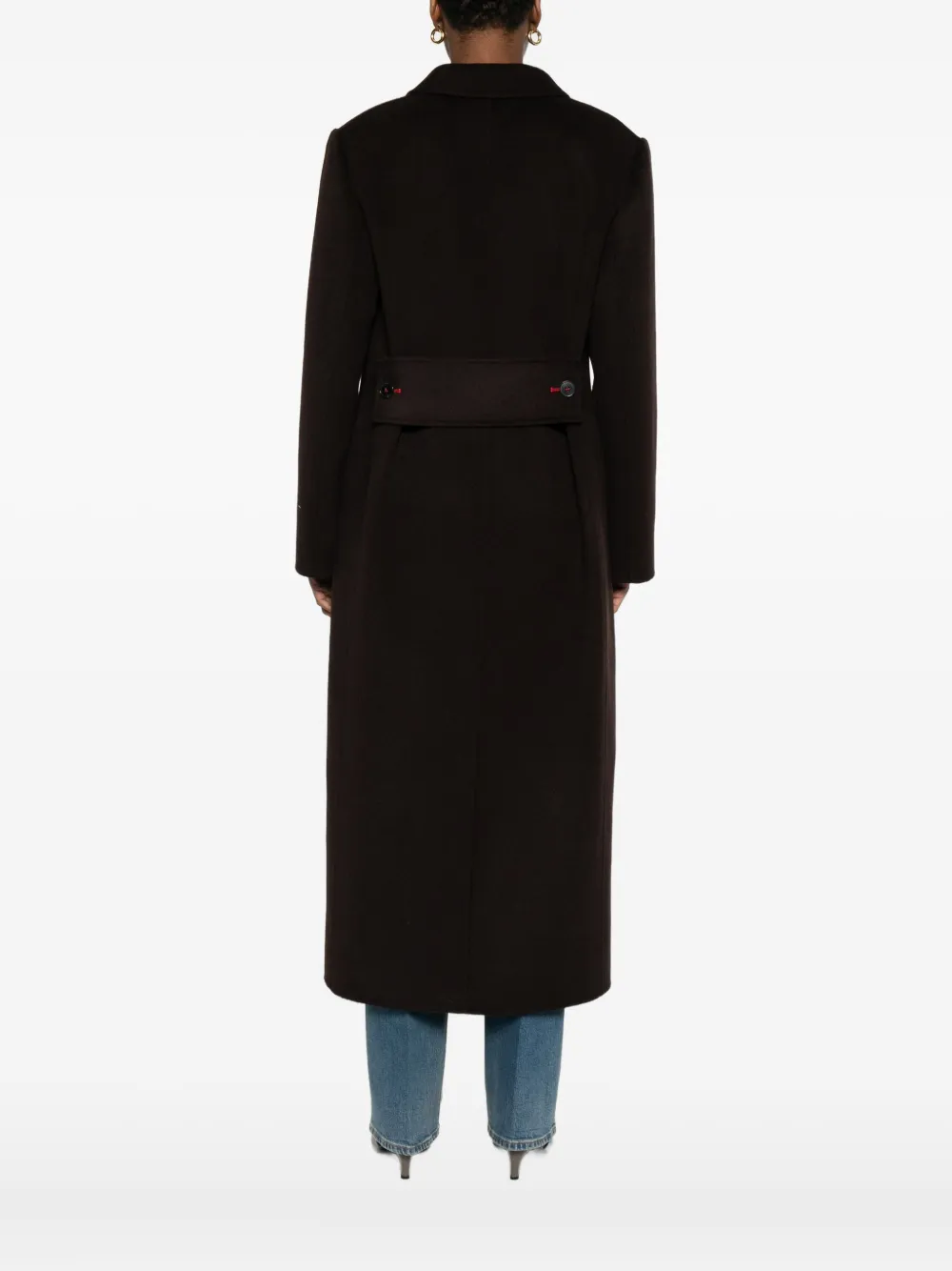 Victoria Beckham double-breasted button-up coat Bruin