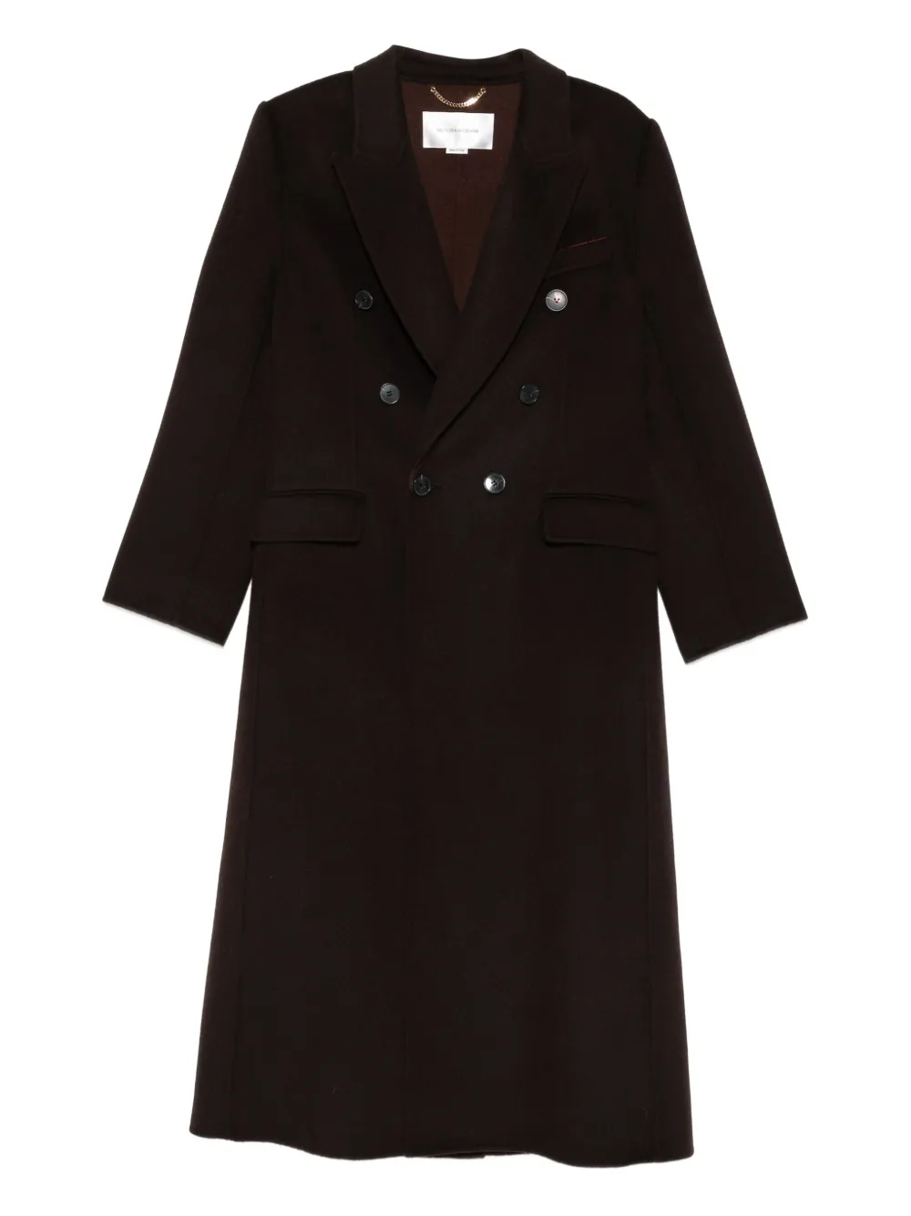 Victoria Beckham double-breasted button-up coat Bruin