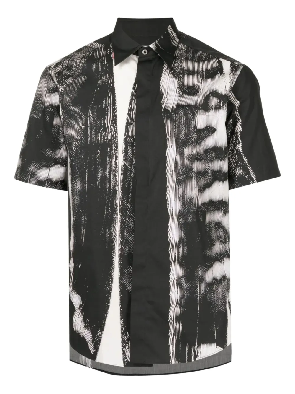 Dunhill abstract-print short-sleeve shirt | negro | Image 1