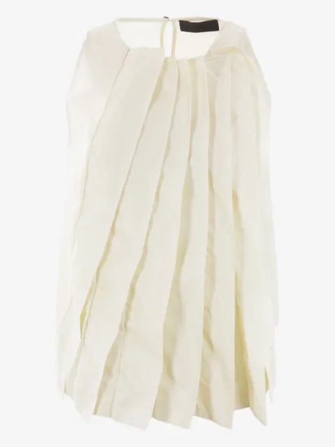 Maria Calderara pleated crew-neck top