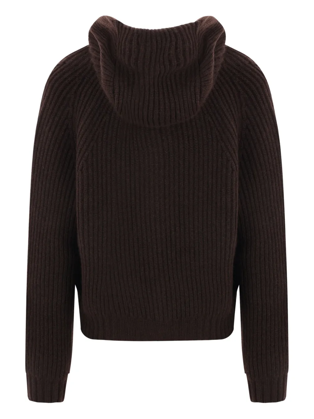 Meta Campania Collective hooded ribbed cardigan | Brown | Image 1