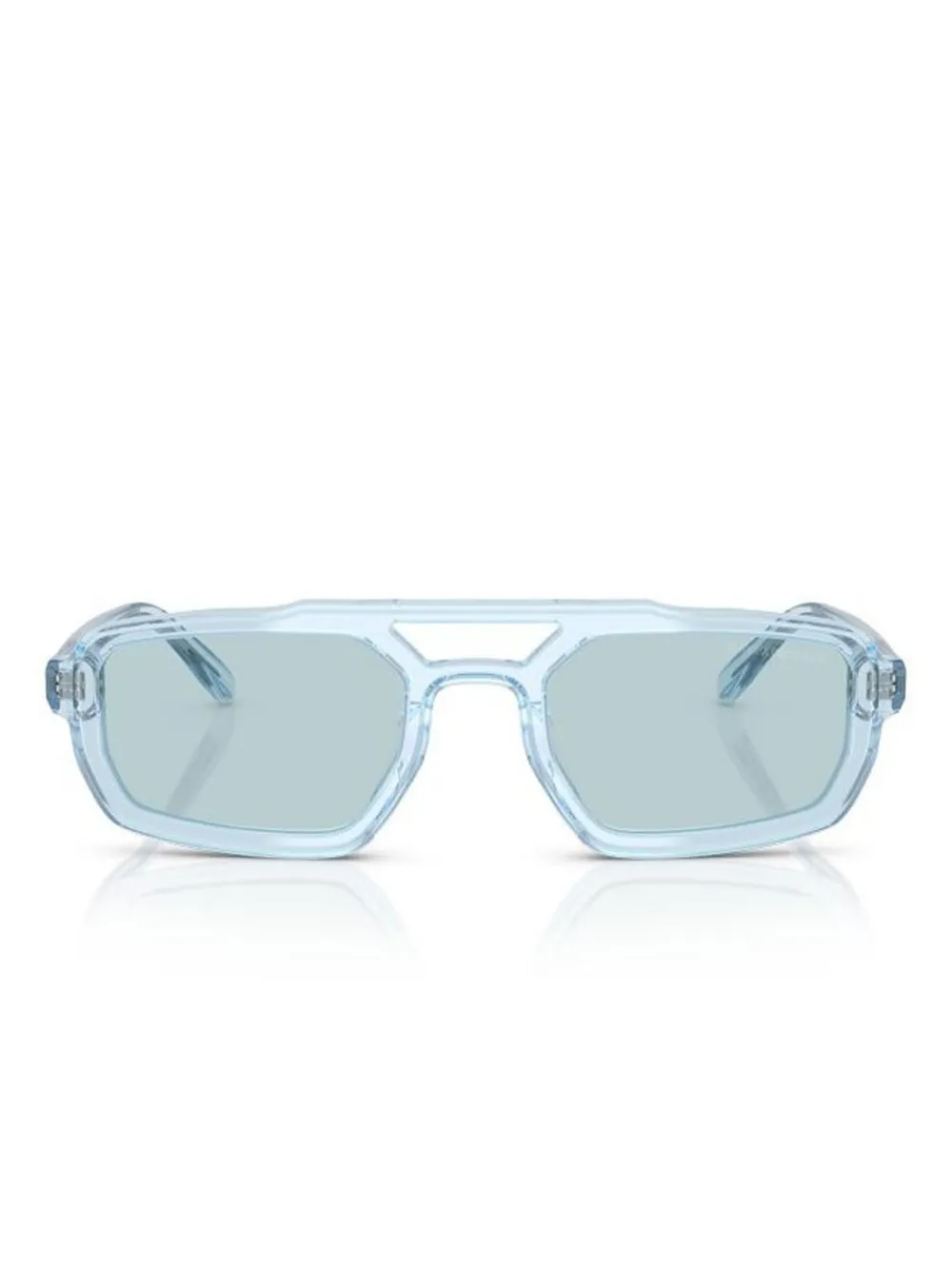 Emporio Armani geometric-frame sunglasses Blauw