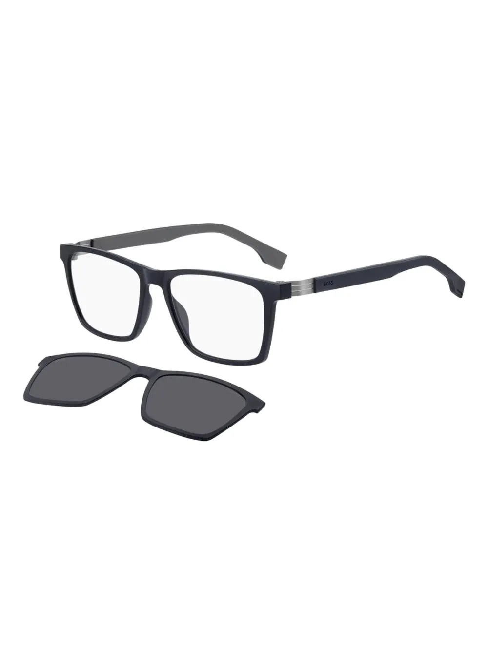 BOSS clip-on rectangle sunglasses frames Blauw
