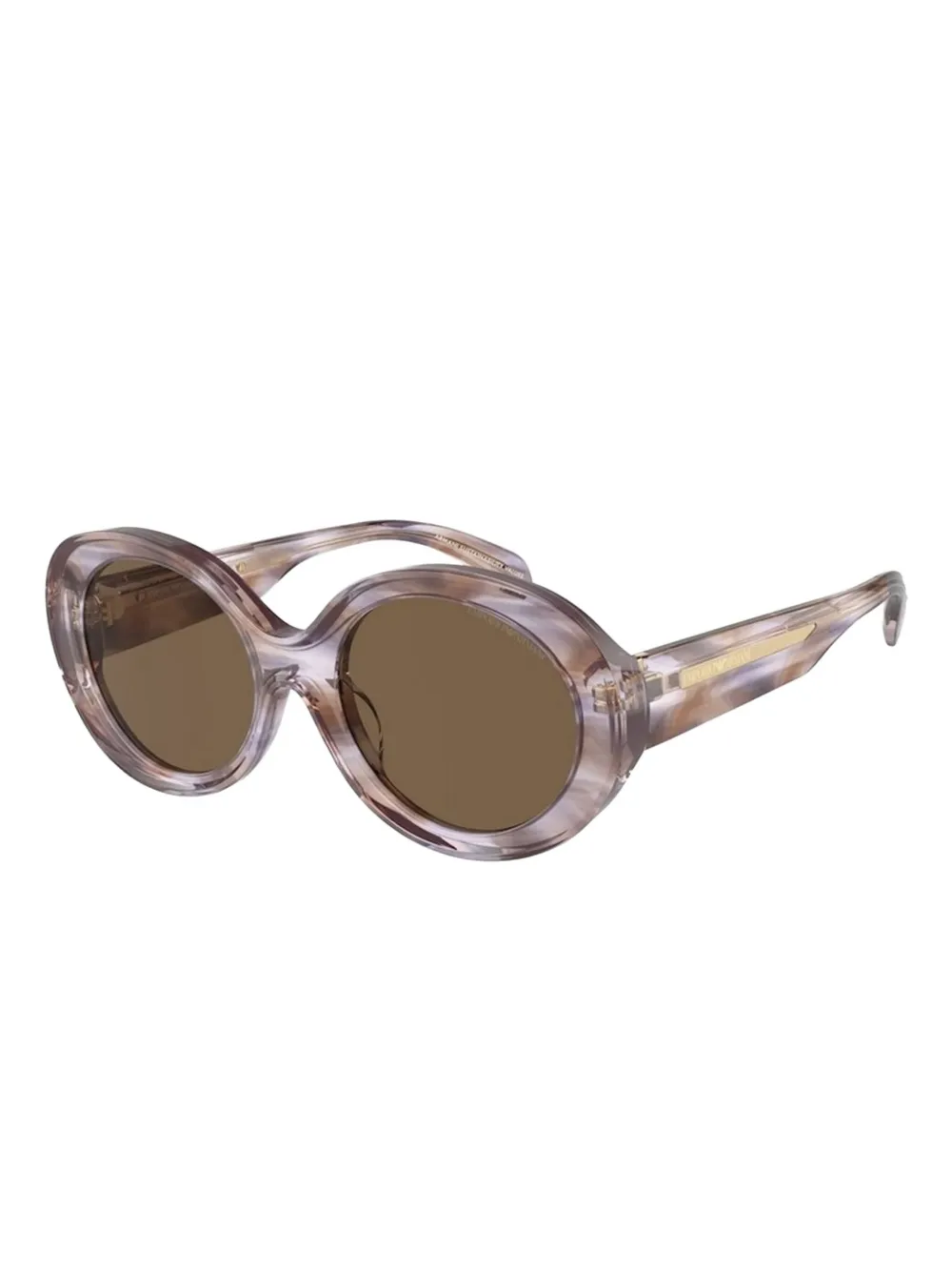 Emporio Armani oval-frame sunglasses Beige