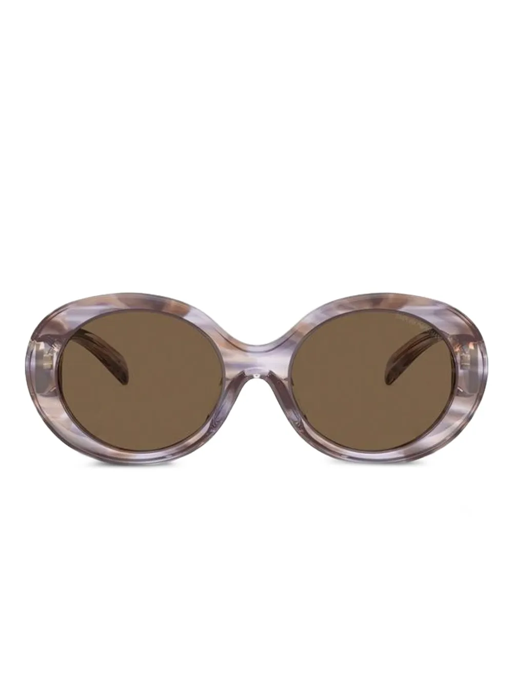 Emporio Armani oval-frame sunglasses Beige