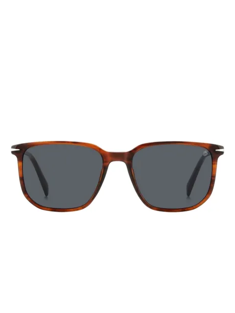 DAVID BECKHAM EYEWEAR horn-frame square sunglasses