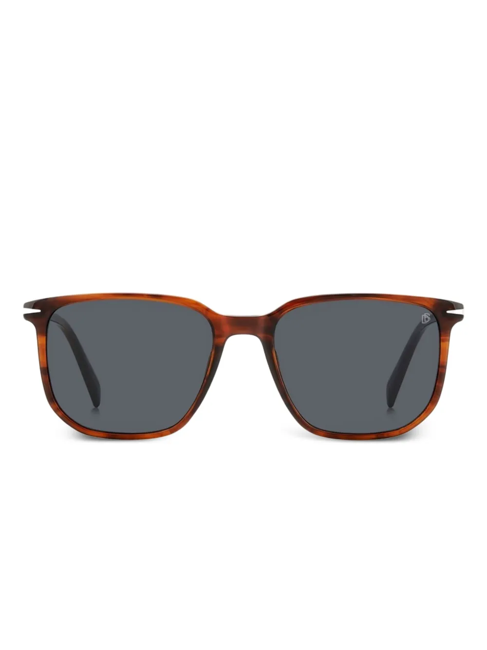 DAVID BECKHAM EYEWEAR horn-frame square sunglasses EX4IR |BROWN
