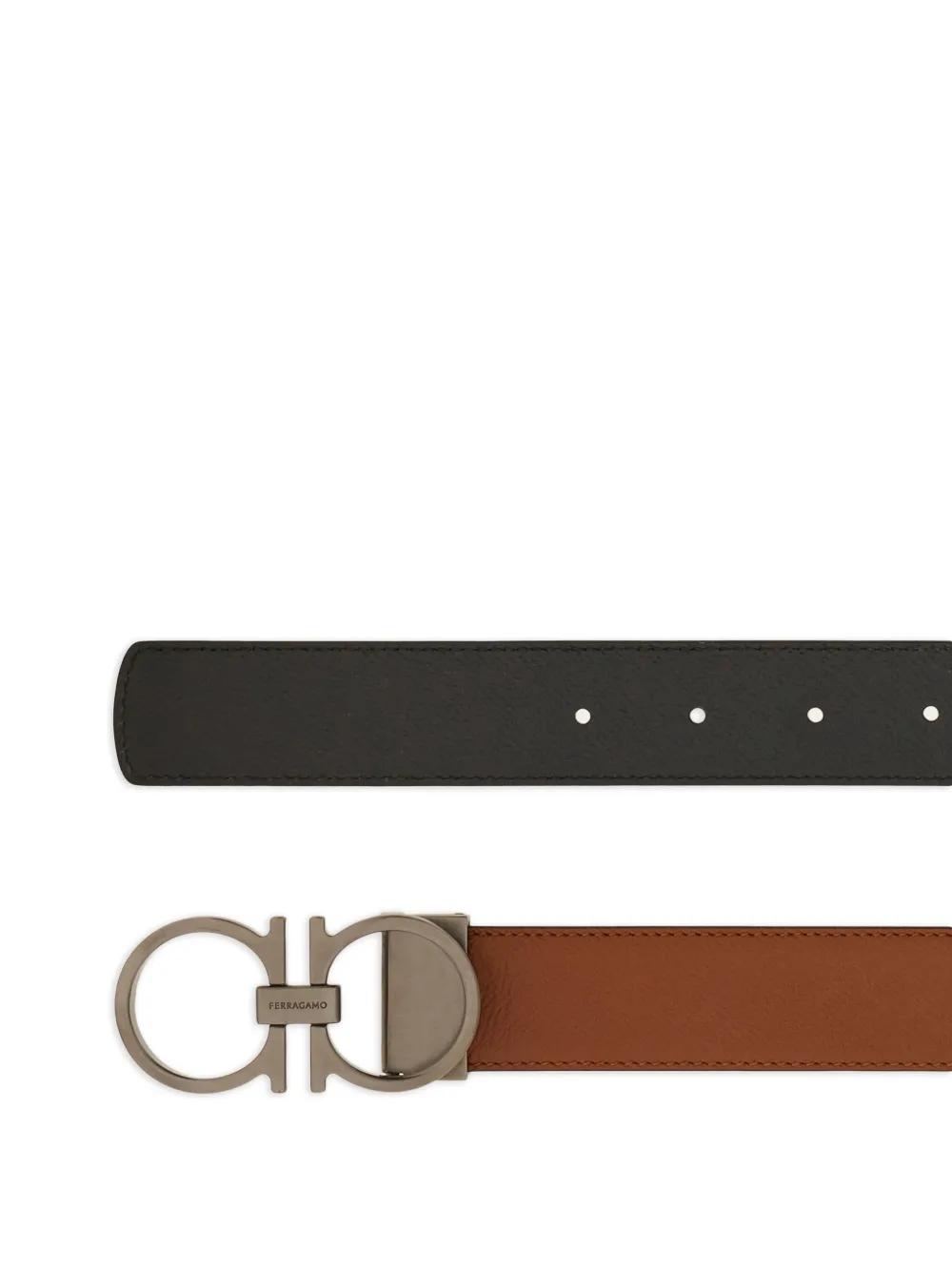Ferragamo Leren gespriem Bruin