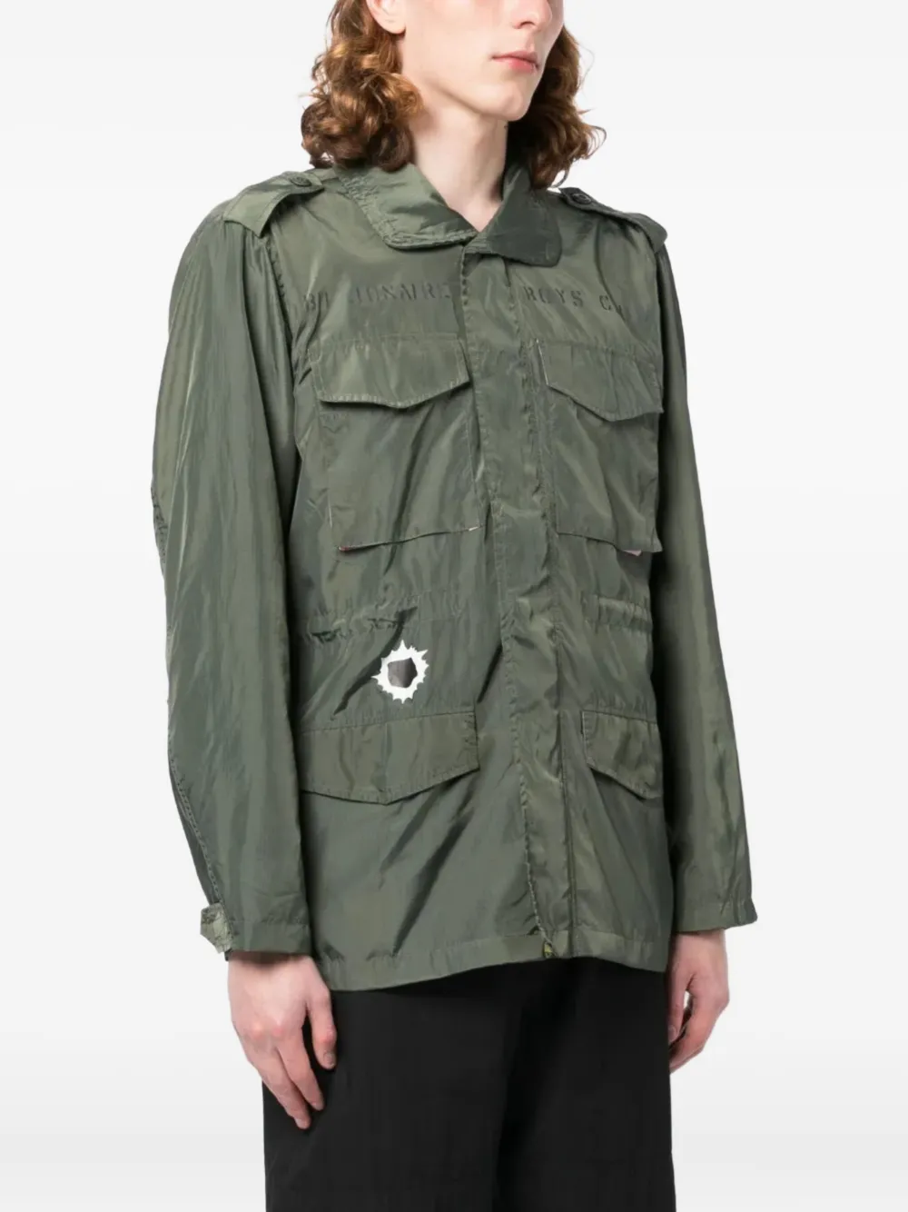 Billionaire Boys Club graphic-print hooded jacket Groen