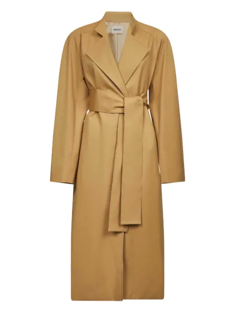KHAITE belted raglan-sleeve coat