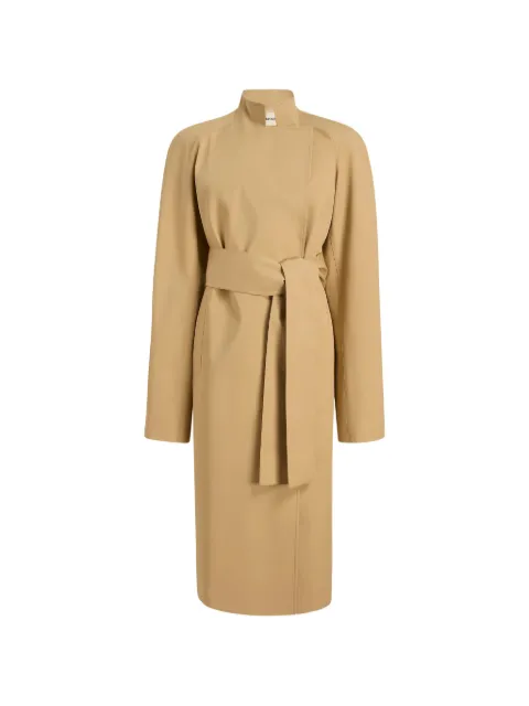 KHAITE belted raglan-sleeve coat