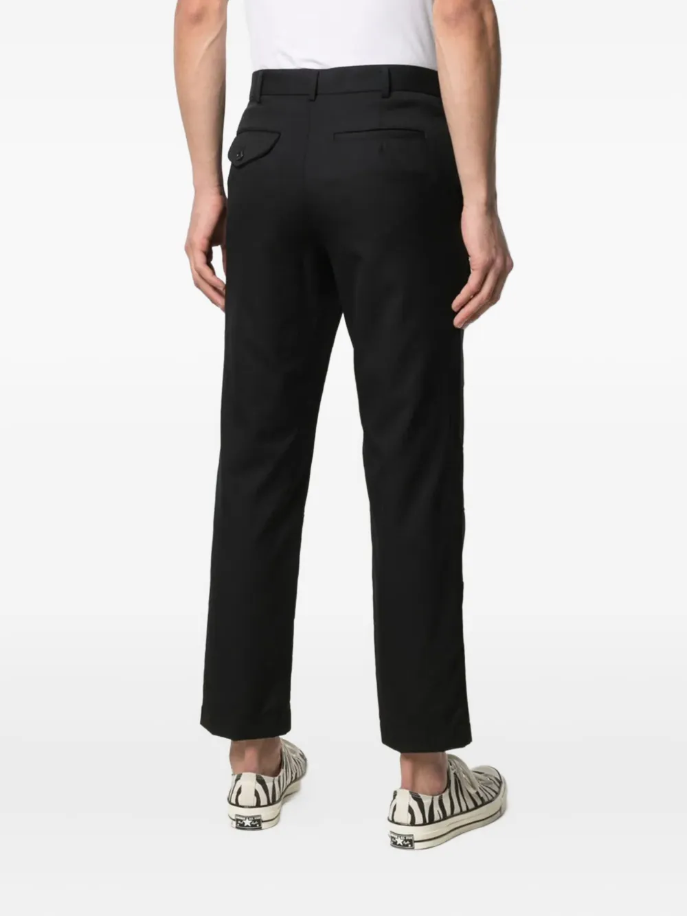 Black Comme Des Garçons Katoenen broek Zwart