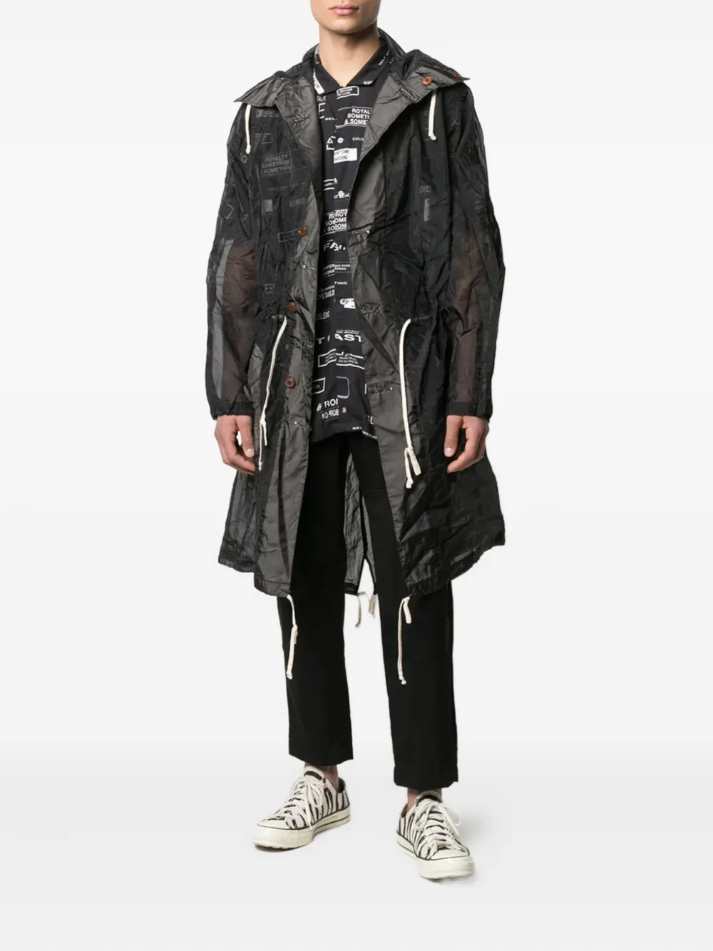 Black Comme Des Garçons Katoenen broek Zwart