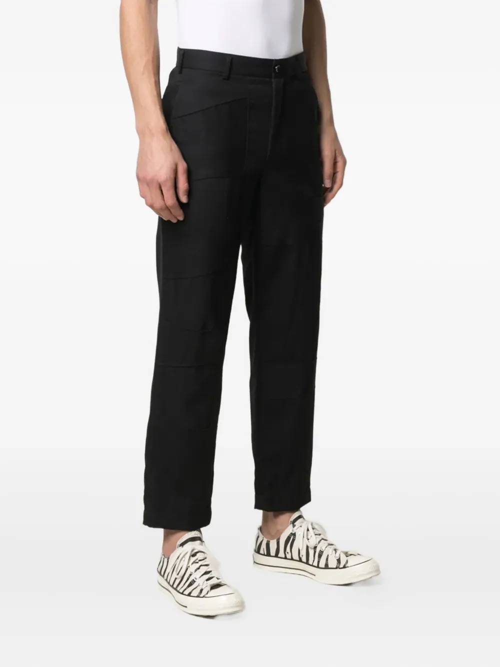 Black Comme Des Garçons Katoenen broek Zwart